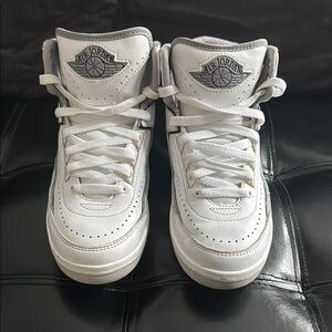Boys Jordan 2 Retro White High-Top Sneakers